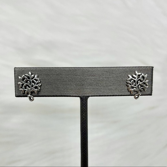 Sterling Silver Tree of Life Post Earrings - Picture 5 of 6